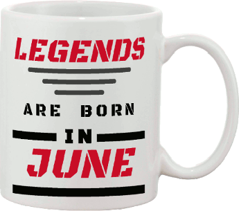Legends are Born in June Custom Mug