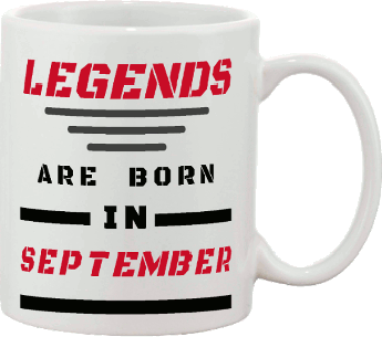 Legends are Born in September Custom Mug